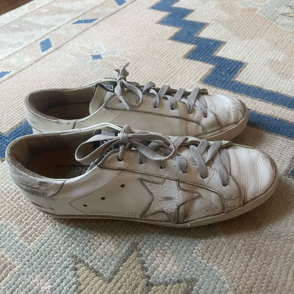 Golden Goose Superstar White Leather Sneakers - Picture 4 of 14